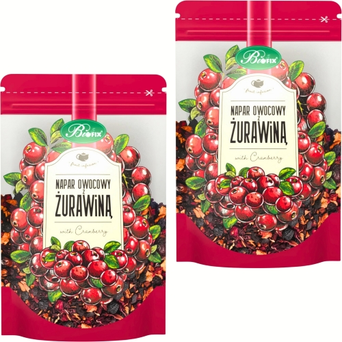 BiFix NAPAR OWOCOWY Herbatka owocowa z suszu 2 x 100 g - ŻURAWINA