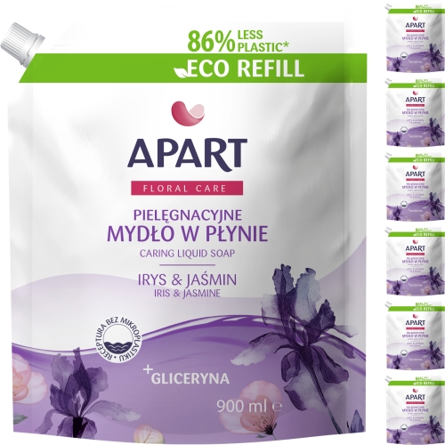 APART Kremowe Pielęgnacyjne mydło w płynie Irys & Jaśmin - zapas 7 x 900 ml