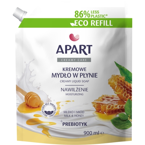 APART Creamy Care Kremowe mydło w płynie Mleko & Miód -zapas 900 ml