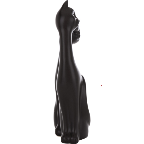 CZARNA Ceramiczna Dekoracyjna Ozdobna Figurka KOTY KOTKI - 30 x 14 x 8 cm
