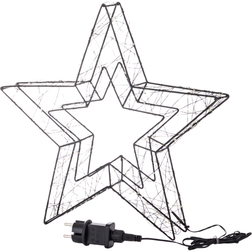 ŚWIECĄCA Gwiazda LED śliczna ozdoba na Boże Narodzenie - 36 x 38 x 6,5 cm