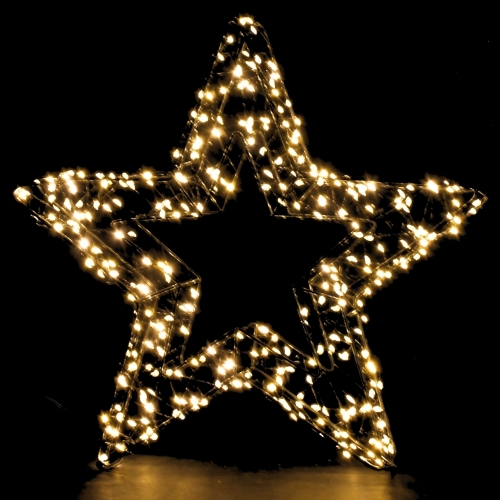 ŚWIECĄCA Gwiazda LED śliczna ozdoba na Boże Narodzenie - 36 x 38 x 6,5 cm