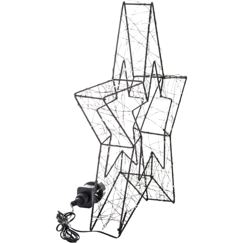 ŚWIECĄCA Gwiazda LED śliczna ozdoba na Boże Narodzenie - 36 x 38 x 6,5 cm