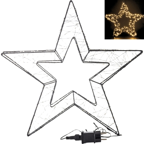 ŚWIECĄCA Gwiazda LED śliczna ozdoba na Boże Narodzenie - 45 x 47 x 6,5 cm