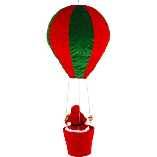 DUŻA Figurka Mikołaj w balonie Śliczna ozdoba Boże Narodzenie - 92 x 37 cm