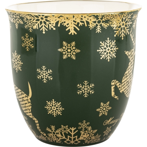 DUŻY Porcelanowy Kubek Filiżanka do KAWY HERBATY 560 ml - MERRY CHRISTMAS