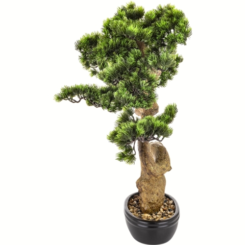 DUŻE Dekoracyjne DRZEWKO BONSAI Sztuczny kwiat w Doniczce - 65 x 60 x 35 cm