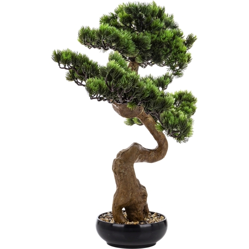 DUŻE Dekoracyjne DRZEWKO BONSAI Sztuczny kwiat w Doniczce - 67 x 60 x 33 cm