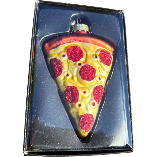Bombka SZKLANA 10 x 7 x 3 cm Ozdoba choinkowa - PIZZA