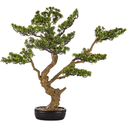 DUŻE Dekoracyjne DRZEWKO BONSAI Sztuczny kwiat w Doniczce - 85 x 88 x 36 cm
