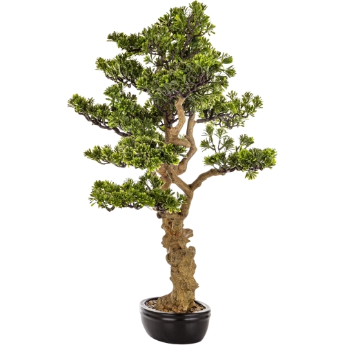 DUŻE Dekoracyjne DRZEWKO BONSAI Sztuczny kwiat w Doniczce - 85 x 88 x 36 cm