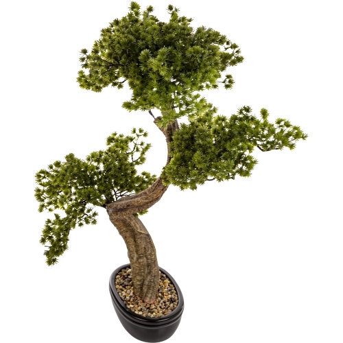 DUŻE Dekoracyjne DRZEWKO BONSAI Sztuczny kwiat w Doniczce - 75 x 65 x 35 cm