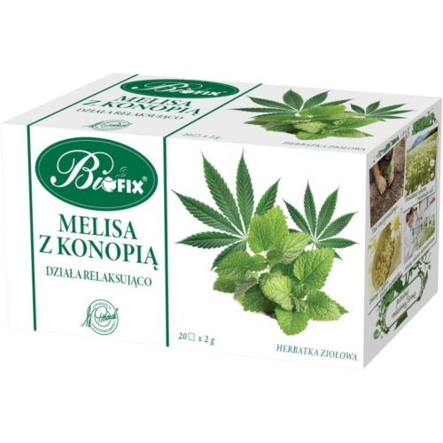 BiFix EXPRESOWA Herbatka ziołowa RELAKSUJĄCA- MELISA Z KONOPIĄ 160 saszetek