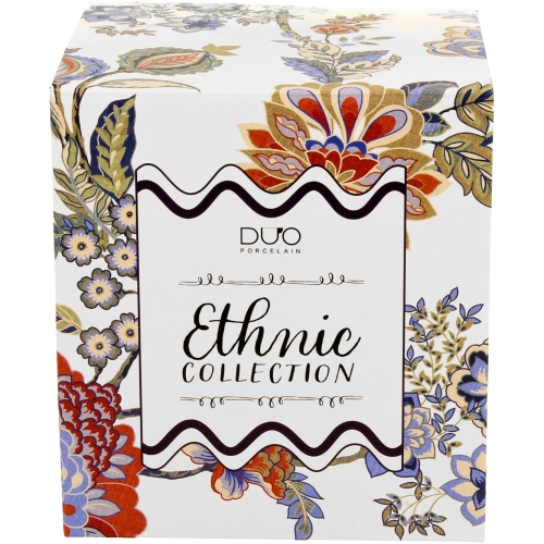 PORCELANOWY Kubek classic 360 ml do KAWY HERBATY - Ethnic SAHAT WHITE
