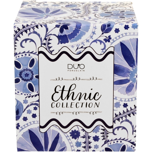 PORCELANOWY Kubek classic 360 ml do KAWY HERBATY - Ethnic NARESH BLUE