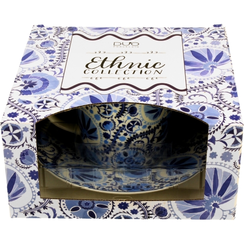 PORCELANOWA Filiżanka ze spodkiem 240 ml do KAWY HERBATY Ethnic NARESH BLUE