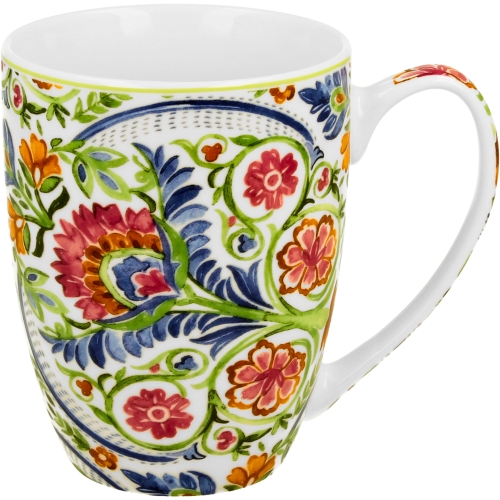 PORCELANOWY Kubek classic 360 ml do KAWY HERBATY - Ethnic MAYFLOWER