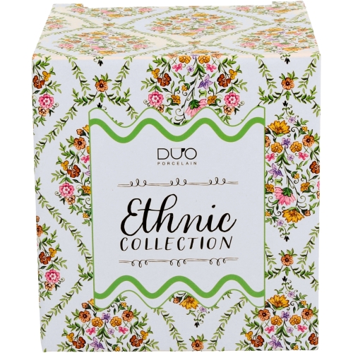 PORCELANOWY Kubek classic 360 ml do KAWY HERBATY - Ethnic FIORI