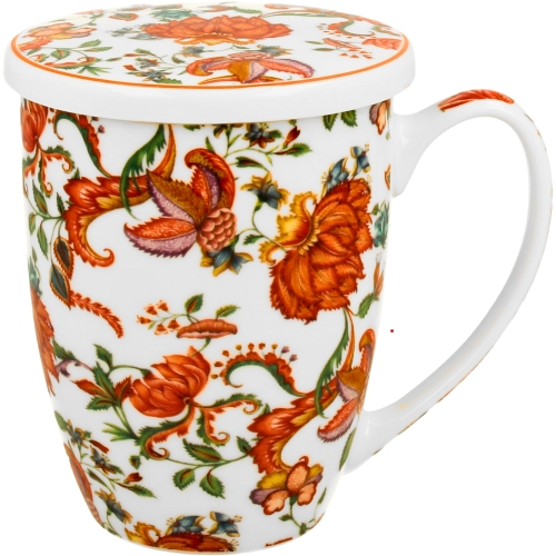Kubek 360 ml z zaparzaczem i pokrywką do HERBATY ZIÓŁ - Ethnic PRIMAVERA