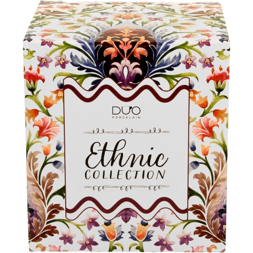 PORCELANOWY Kubek classic 360 ml do KAWY HERBATY - Ethnic MARBELLA