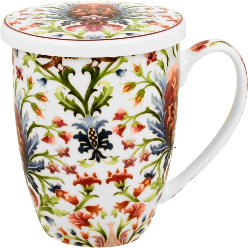 Kubek 360 ml z zaparzaczem i pokrywką do HERBATY ZIÓŁ - Ethnic MARBELLA