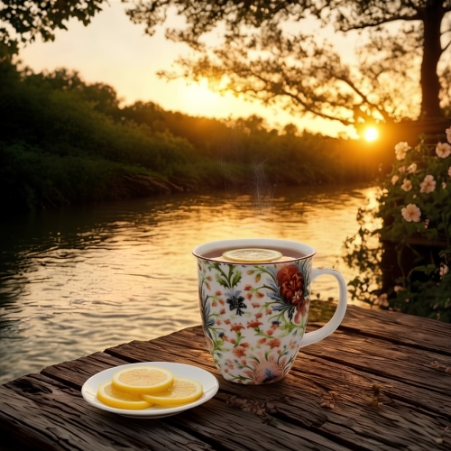 Duży PORCELANOWY Kubek 650 ml do KAWY HERBATY - Ethnic MARBELLA