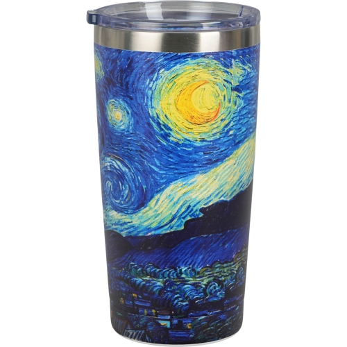 DUŻY Kubek termiczny 600 ml Termos na KAWĘ HERBATĘ - STARRY NIGHT Van Gogh
