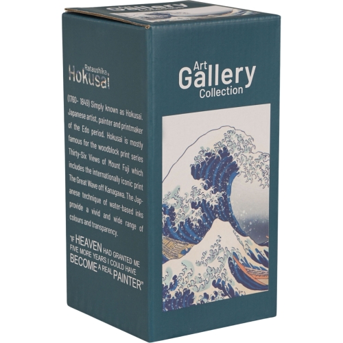 DUŻY Kubek termiczny 600 ml Termos na KAWĘ HERBATĘ - THE GREAT WAVE Hokusai