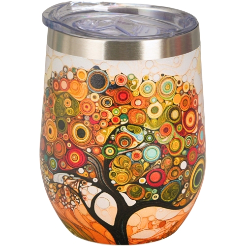 Kubek termiczny 330 ml Termos STAL NIERDZEWNA 18/8 - MODERN TREE