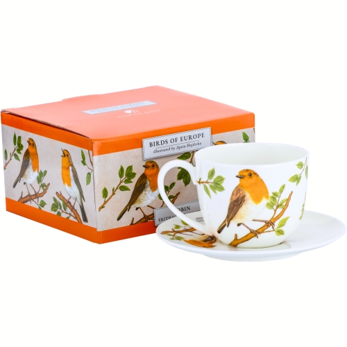 Porcelanowa Filiżanka 280 ml - Ptaki Polski Agata Hajdecka - RUDZIK