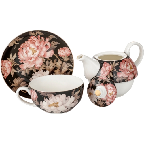 Zestaw TEA FOR ONE Porcelanowy Dzbanek 300 ml z filiżanką 220 ml - PEONIE