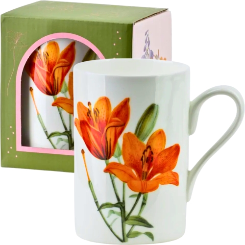 Kolekcja ARMANO Kubek 8,5 x 12 cm, 410 ml, Porcelana Bone China - KWIATY