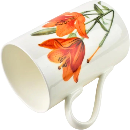 Kolekcja ARMANO Kubek 8,5 x 12 cm, 410 ml, Porcelana Bone China - KWIATY