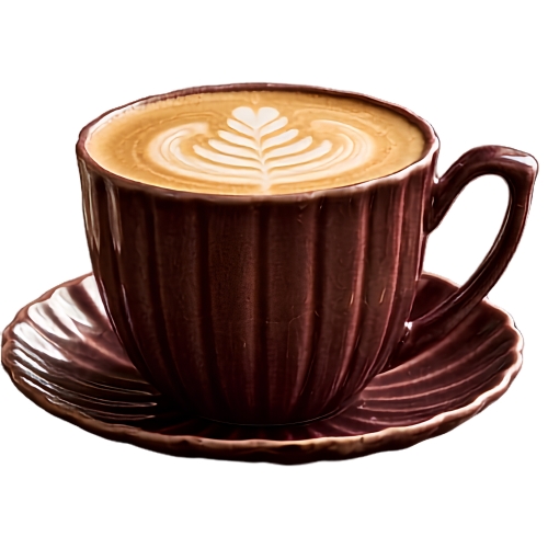 EVIE BURGUNDY Porcelanowa Filiżanka 300 ml + spodek do KAWY HERBATY - 6 szt