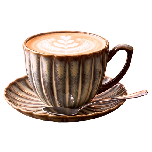 EVIE GREEN Porcelanowa Filiżanka 300 ml ze spodkiem do KAWY HERBATY - 2 szt