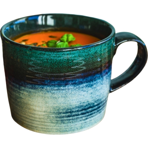 DUŻY Ceramiczny kubek 1000 ml do KAWY HERBATY, bulionówka do ZUPY - OMBRES