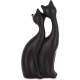 CZARNA Ceramiczna Dekoracyjna Ozdobna Figurka KOTY KOTKI - 30 x 14 x 8 cm