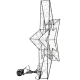ŚWIECĄCA Gwiazda LED śliczna ozdoba na Boże Narodzenie - 45 x 47 x 6,5 cm