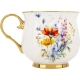 DUŻY Porcelanowy Kubek Filiżanka do KAWY HERBATY 430 ml, 10 x 9 cm - KWIATY