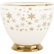 ŚWIĄTECZNY Porcelanowy Kubek do KAWY HERBATY KAKAO 380 ml - ZŁOTE ŚNIEŻYNKI