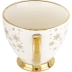 ŚWIĄTECZNY Porcelanowy Kubek do KAWY HERBATY KAKAO 380 ml - ZŁOTE ŚNIEŻYNKI