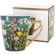 Porcelanowy Kubek Filiżanka do KAWY HERBATY KAKAO 300 ml 9 x 10 cm - KWIATY