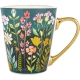 Porcelanowy Kubek Filiżanka do KAWY HERBATY KAKAO 300 ml 9 x 10 cm - KWIATY