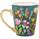 Porcelanowy Kubek Filiżanka do KAWY HERBATY KAKAO 300 ml 9 x 10 cm - KWIATY