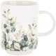 Porcelanowy Kubek Filiżanka do KAWY HERBATY KAKAO 290 ml 10x7,5 cm - KWIATY