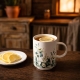 Porcelanowy Kubek Filiżanka do KAWY HERBATY KAKAO 290 ml 10x7,5 cm - KWIATY