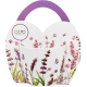 PORCELANOWY Kubek 460 ml w koszyczku do KAWY HERBATY Flower Classic LAWENDA