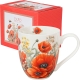 Duży PORCELANOWY Kubek XXL 1000 ml do KAWY HERBATY - Flower Classic MAKI