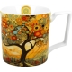 Duży PORCELANOWY Kubek XXL 750 ml do KAWY HERBATY - MODERN TREE