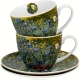 DWIE Porcelanowe Filiżanki 250 ml do KAWY HERBATY - IRISES by Van Gogh